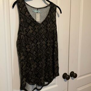 Maurices Black Geometric Tank Top
